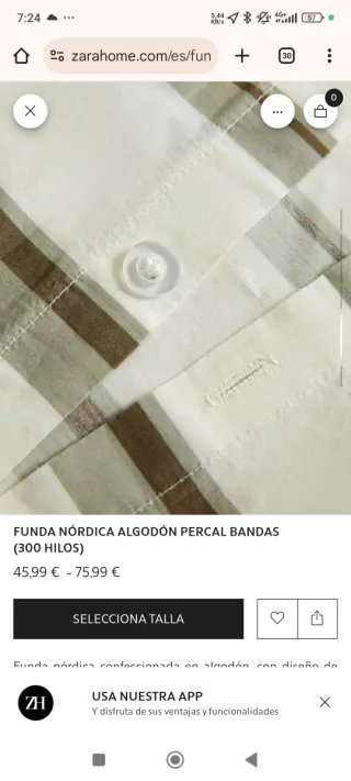 Funda nórdica Zara Home rayas