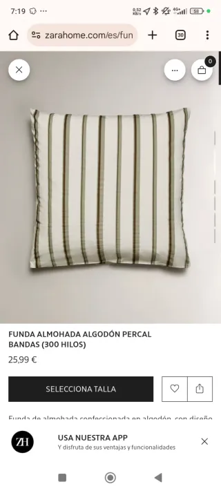Funda nórdica Zara Home rayas