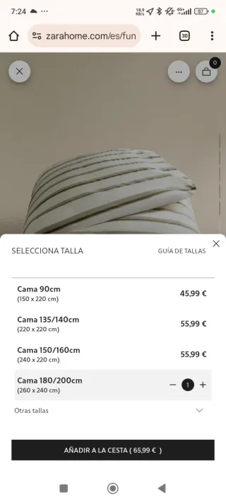 Funda nórdica Zara Home rayas