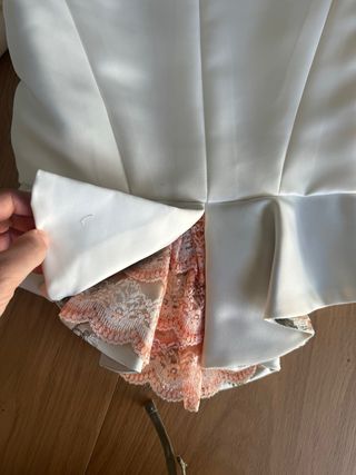 Traje Alicantina Gris Piedra Claro y blanco