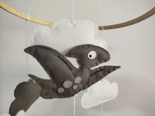 Móvil Cuna Dinosaurios Hecho a Mano