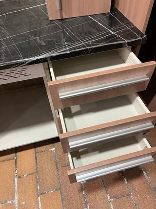 Muebles de cocina madera y mármol