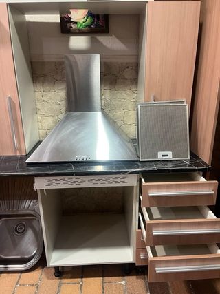 Muebles de cocina madera y mármol