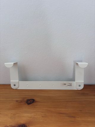 Perchero de puerta metálico blanco