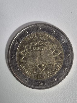 Moneda 2€ Francia 2007 Tratado de Roma