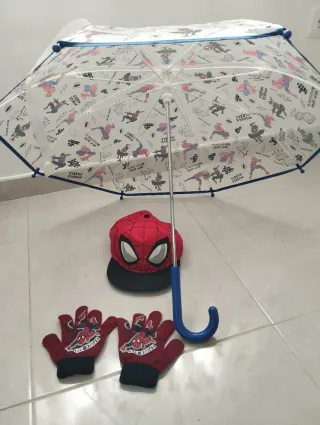Pack Spiderman: Paraguas, Gorra y Guantes