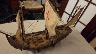 Maquetas en madera de las 3 Carabelas de Colón