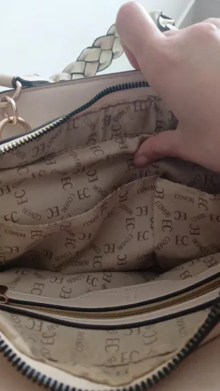 Borsa Enrico Coveri Beige/Bianca