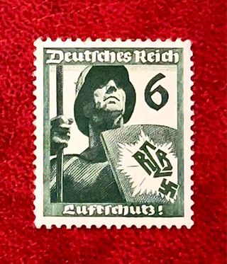 Sello Alemania 1937 Liga Nacional Protección Aérea