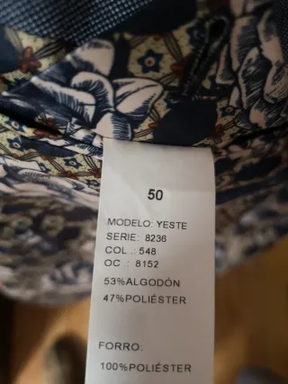 Americana azul hombre