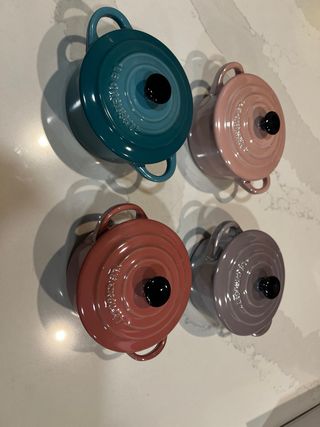 4 Mini Pentole Le Creuset in Metallo