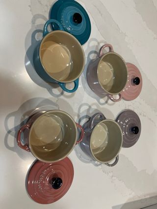 4 Mini Pentole Le Creuset in Metallo