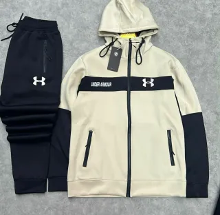 Chándal Under Armour Beige y Negro Hombre