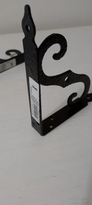 Lote 4 Soportes Estantería Hierro Forjado