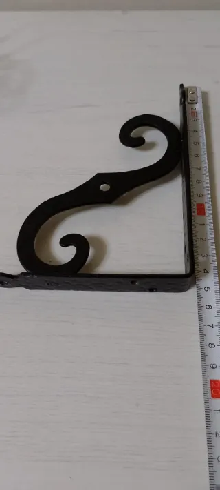 Lote 4 Soportes Estantería Hierro Forjado