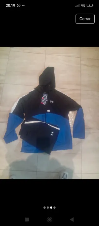 Chándal Under Armour Hombre Negro y Azul