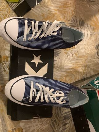 Converse All Star Tie Dye Azul y Blanco