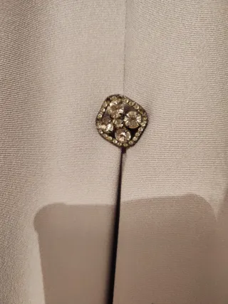 Conjunto Blazer y Vestido manga corta en plata