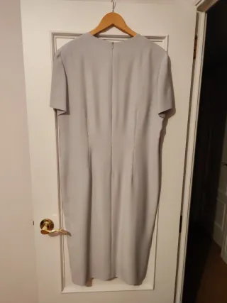 Conjunto Blazer y Vestido manga corta en plata