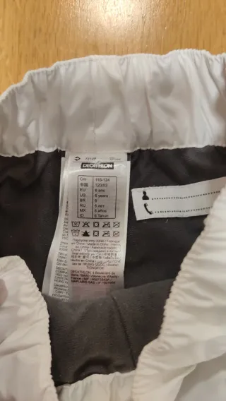 Pantalón de esquí blanco talla 6 años