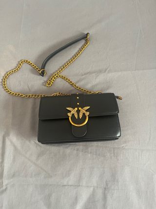 Bolso Pinko Negro y Dorado