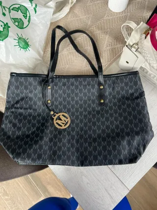 Bolso M Negro y Gris