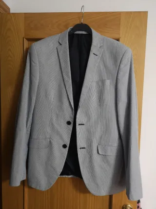 Chaqueta Americana Rayas Grises