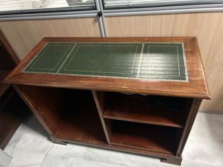 Mesa de despacho inglesa antigua de madera