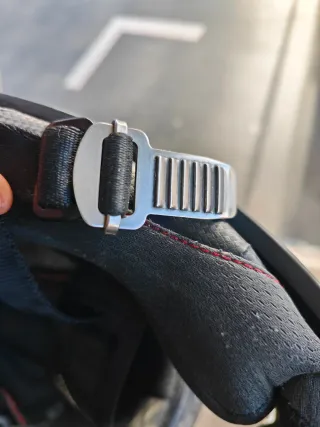 Casco de moto MT Helmets blanco, morado y rosa