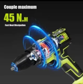 Taladro Atornillador Inalámbrico (2 Baterías)