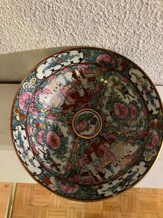 Bol de porcelana china decorado