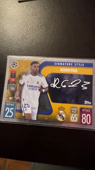 Cromos fútbol: Cristiano Ronaldo, Rodrygo firmado