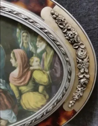 Lámina religiosa enmarcada