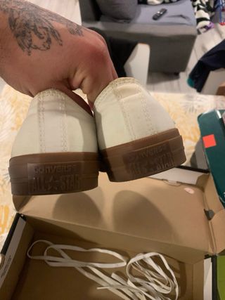 Converse Blancas y Marrones Talla 38