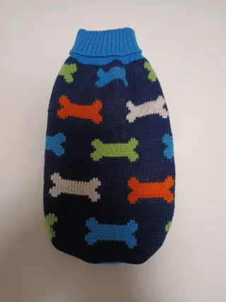 Traje de lana para perro con estampado