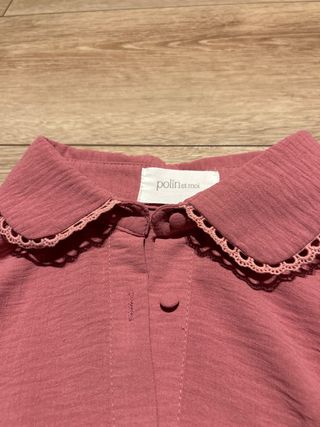 Blusa Polin et Moi rosa con volantes