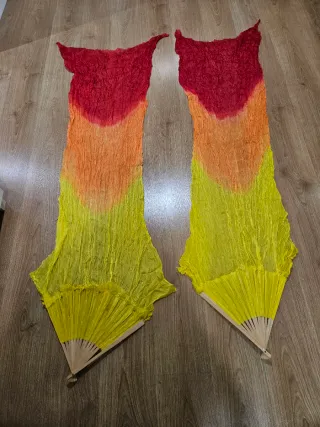 Abanicos de seda para danza oriental