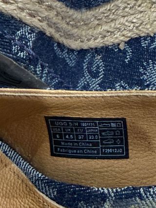 Zapatos UGG de cuña vaqueros