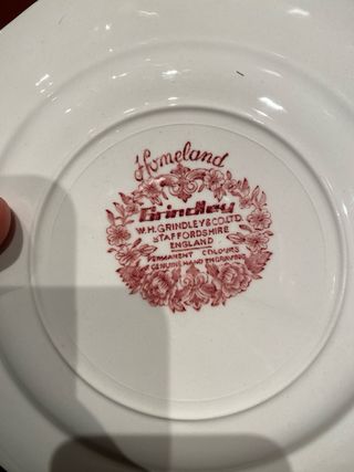 Vajilla Inglesa W.H. Grindley Homeland