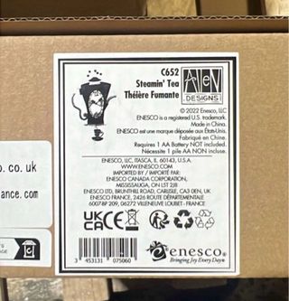 Reloj Allen Design Tetera Rojo y Dorado