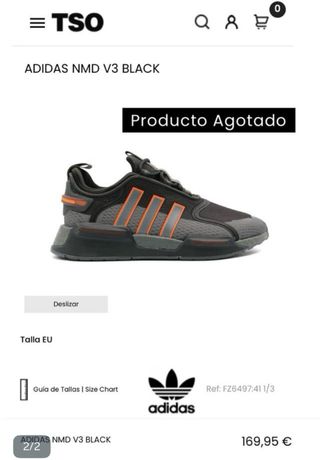 Adidas NMD_V3 Zapatillas Negras y Naranjas 46 2/3