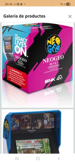 Consola Retro NEOGEO Mini Blanca y Azul