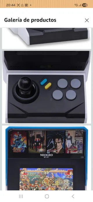 Consola Retro NEOGEO Mini Blanca y Azul