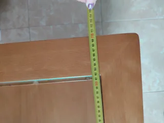 Mesa centro elevable cristal y madera