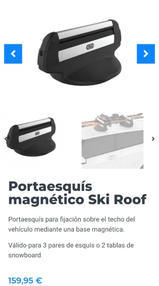 Portaesquís-tablas snow magnético