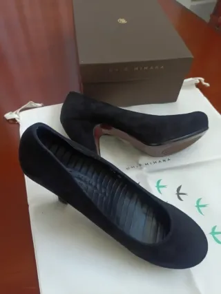 Chie Mihara Zapatos de Salón Negros Nuevos Piel