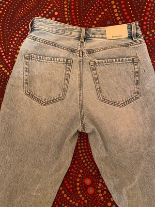 Pantalón Stradivarius Talla 36 Azul Claro