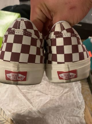 Zapatillas Vans Checkerboard Rojas y Blancas