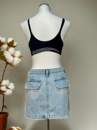 Falda vaquera cargo ZARA azul claro