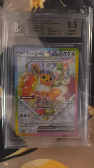 Carta Pokémon Eevee EX 2025 Beckett 9.5